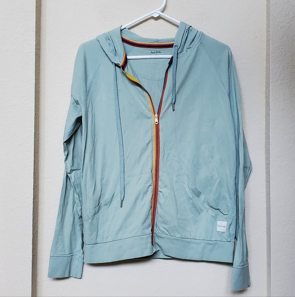 Paul Smith Zip Up Hooded Sweatjacket. Size Small